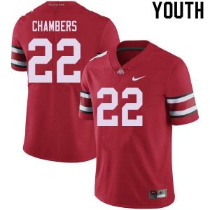 Youth Ohio State Buckeyes #22 Steele Chambers Red Nike NCAA College Football Jersey Damping JJU3644QO